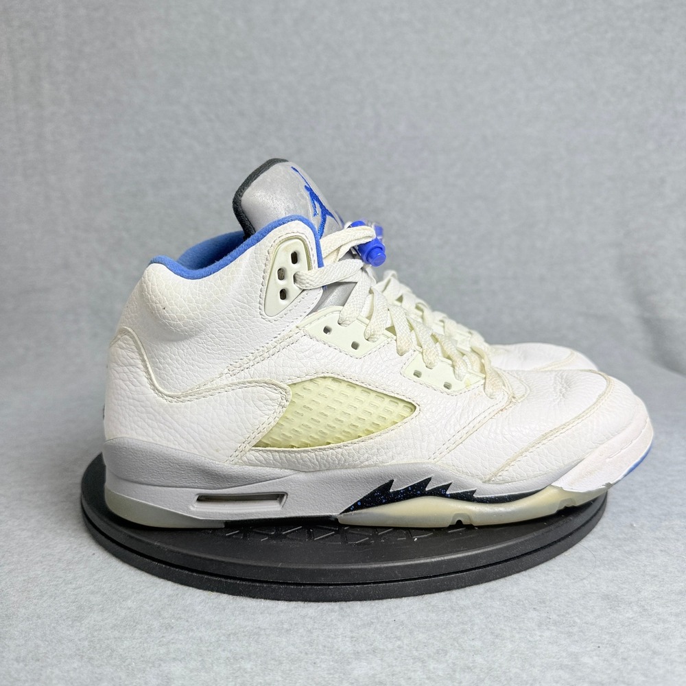 Nike Air Jordan 5 Retro Stealth 2.0 White Royal Blue 440888-140 Kids 7Y
